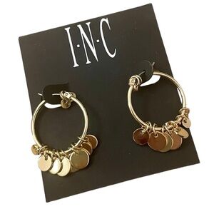 NWT Macy’s INC Gold Hoop Earrings